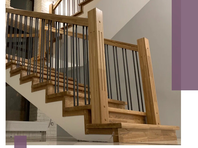 Реставрация деревянных и металлических лестниц в Губкине