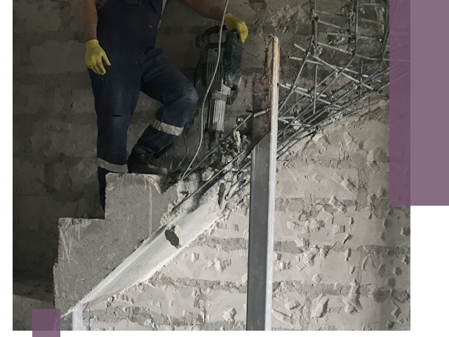 Демонтаж металлических и бетонных лестниц в Губкине
