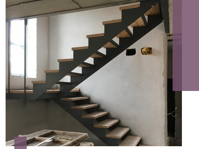 Изготовление лестниц на металлокаркасе в Губкине от производителя