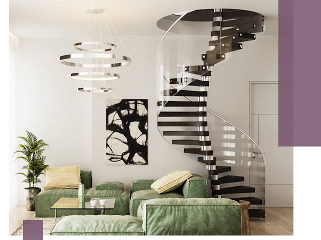 Лестницы для двухуровневой квартиры в Губкине — изготовление и монтаж