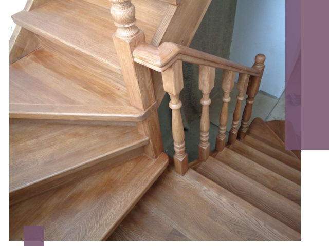 Дубовые лестницы под ключ в Губкине: изготовление и монтаж