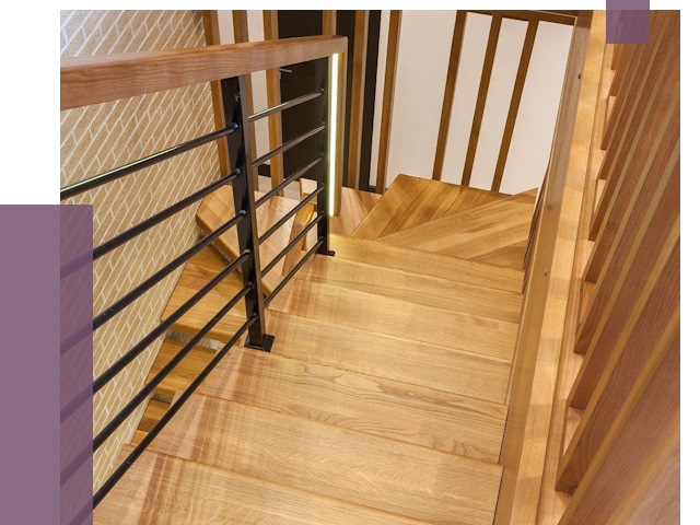 Лестницы из ясеня в Губкине под ключ от 9955 руб. 