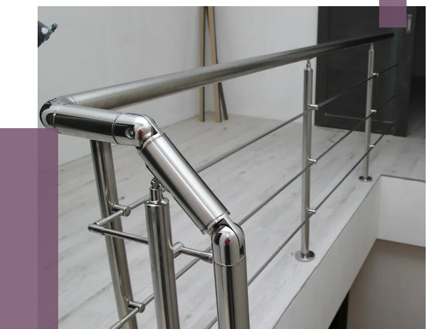 Перила из нержавеющей стали в Губкине от 8939 руб. под ключ | ПРОЛЁТ-Гбк