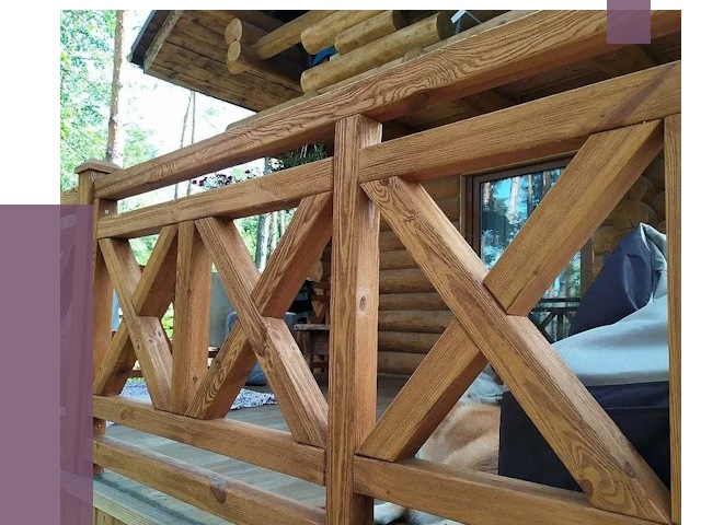 Деревянные перила под ключ в Губкине от 7619 руб. 