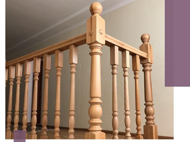 Деревянные перила на заказ в Губкине: монтаж и изготовление