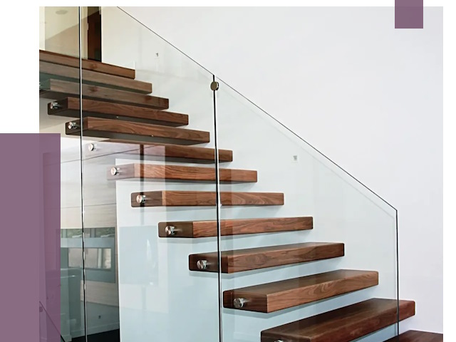 Стеклянные перила для лестницы в Губкине от 14729 руб.