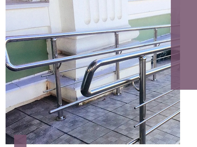 Ограждения пандусов из металла и нержавейки в Губкине