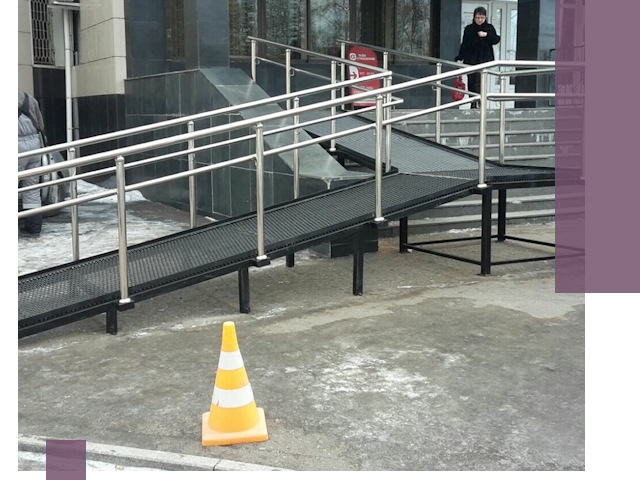 Стационарные пандусы под ключ в Губкине — изготовление и монтаж