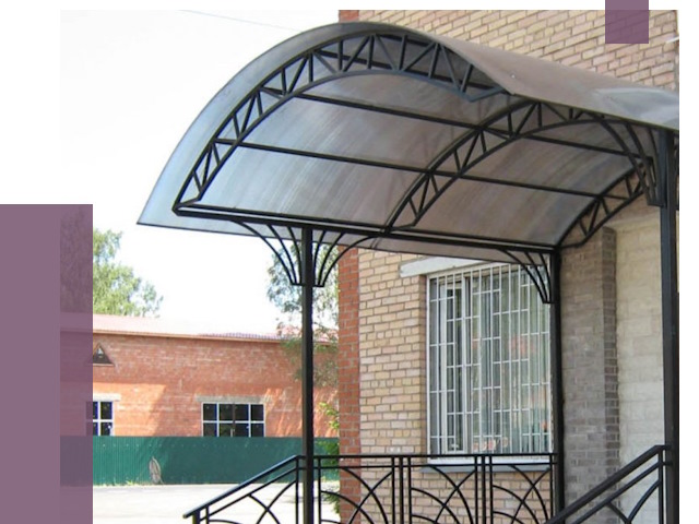 Металлические навесы и козырьки в Губкине от 12698 руб.