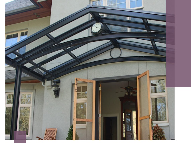 Изготовление и монтаж навесов и козырьков в Губкине