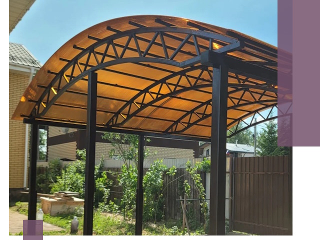 Изготовление навесов под ключ в Губкине из качественных материалов