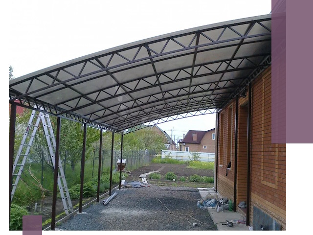 Профессиональный монтаж навесов под ключ в Губкине