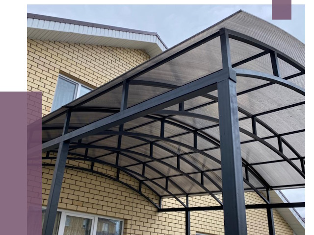 Монтаж козырьков в Губкине от 11428 руб. | ПРОЛЁТ-Гбк