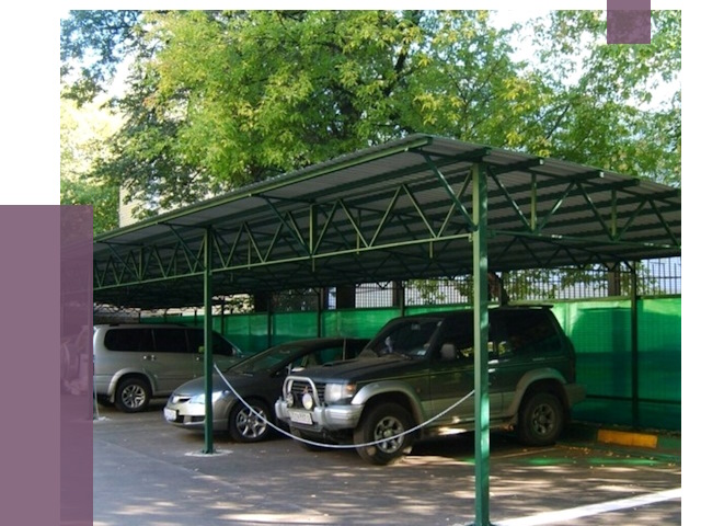 Навесы для парковки в Губкине от 79740 руб. заказать | ПРОЛЁТ-Гбк