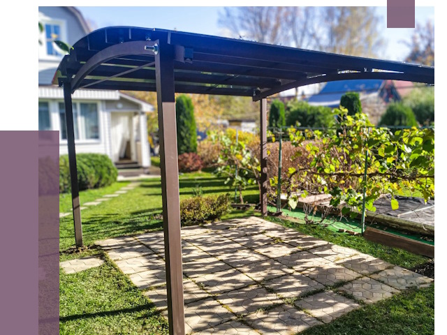 Навесы для дачи в Губкине от 12647 руб. под ключ — ПРОЛЁТ-Гбк