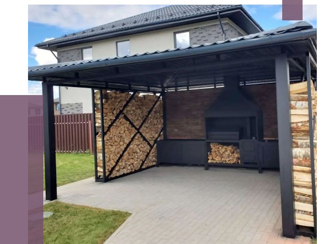 Навесы для барбекю в Губкине от 12647 руб. под ключ | ПРОЛЁТ-Гбк