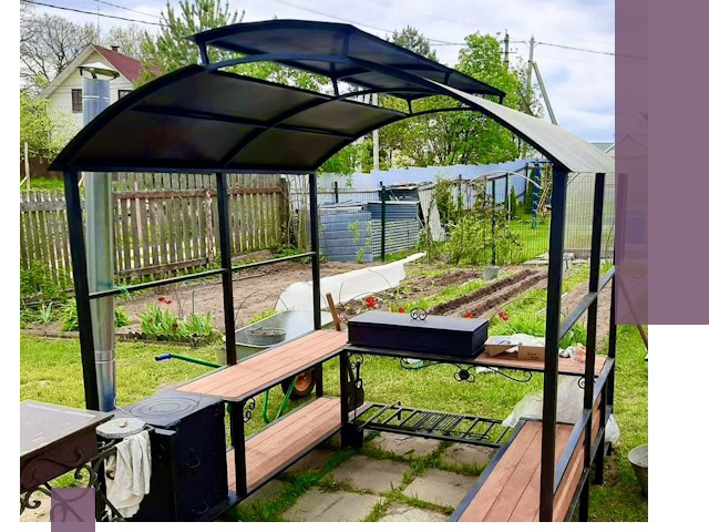 Навесы для барбекю в Губкине: изготовление, монтаж и демонтаж