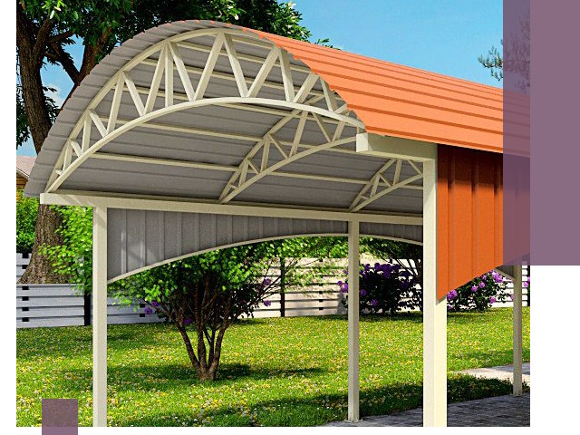 Навесы из профнастила под ключ в Губкине — установка и монтаж