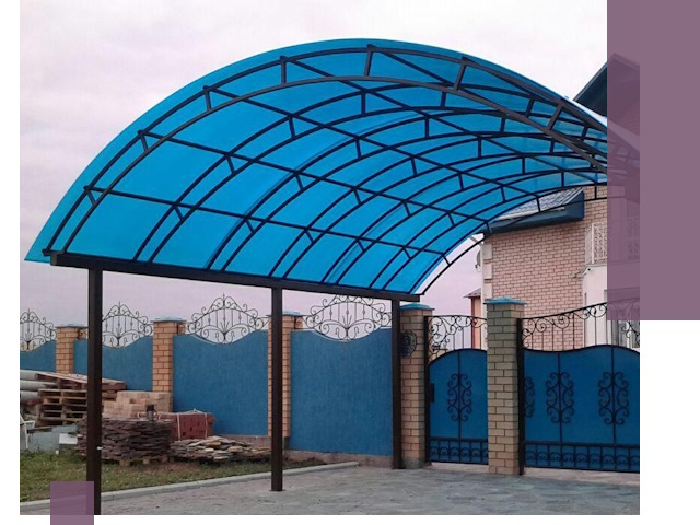 Арочные навесы под ключ в Губкине — изготовление и монтаж