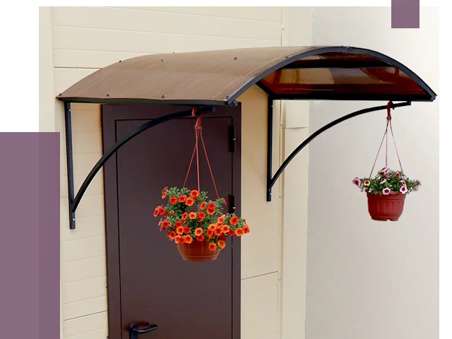 Козырьки над входом в Губкине от 14729 руб.  | ПРОЛЁТ-Гбк