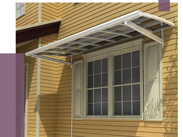 Козырьки над окнами в Губкине от 7568 руб. — монтаж, покупки | ПРОЛЁТ-Гбк