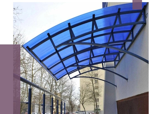 Козырьки из поликарбоната в Губкине от 4266 руб. под ключ | ПРОЛЁТ-Гбк