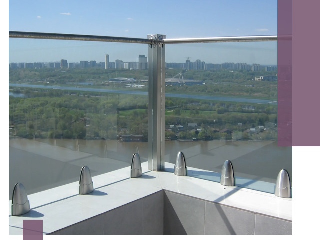 Стеклянные парапеты премиум класса в Губкине для домов и бизнесов