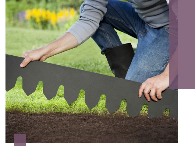 Металлические бордюры для газона в Губкине — изготовление и монтаж