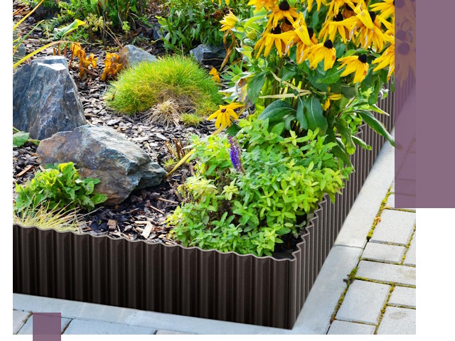 Металлические бордюры для клумб в Губкине — производство и монтаж